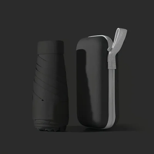 Compact Portable Mini Pocket Umbrella - Black