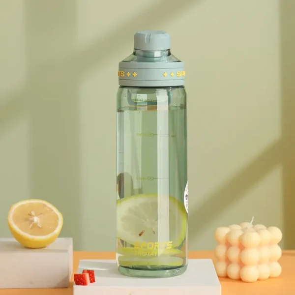 1pc Tritan Sports Water Bottle with Scale