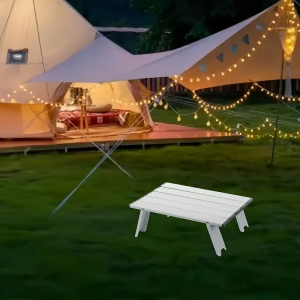 Ultra-Lightweight Aluminum Folding Camping Table White