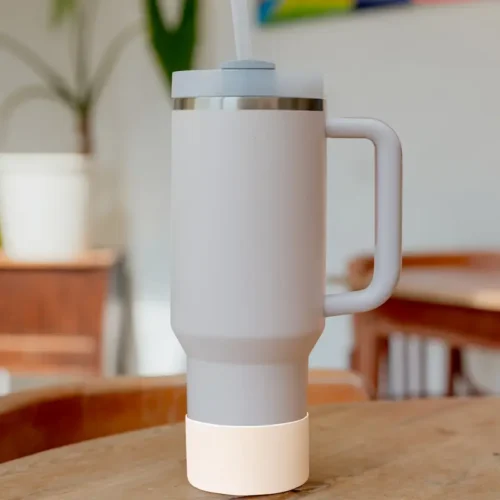Silicone Water Bottle Boot - rose quartz