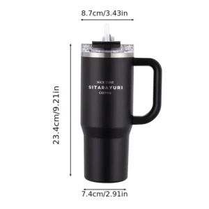 Stainless Steel Insulated Tumbler 900ml with Straw and Handle