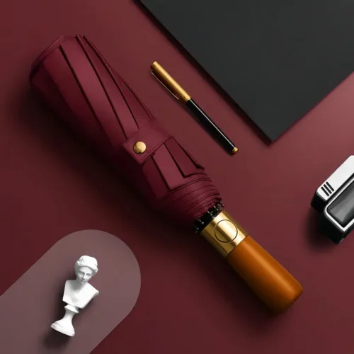 Business Premium Auto Open Close Wooden Handle