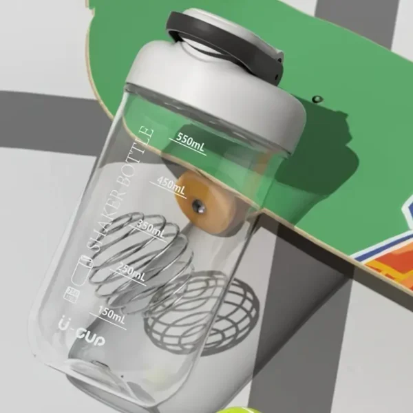 25oz PC Polycarbonate Portable Sports Nutrition Shaker Bottle - Grey