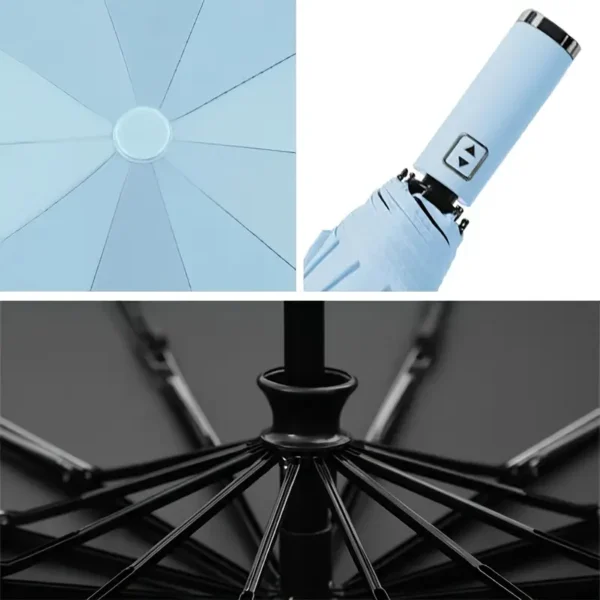 Sky Blue - Automatic Open Folding Umbrella