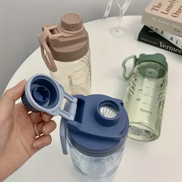 1.5L Large Capacity Sports Water Bottle - Blue