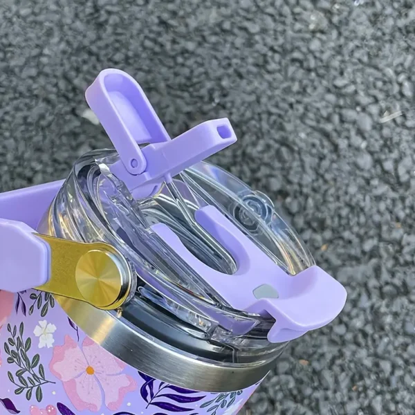 Luxury Floral Stainless Steel Insulated Tumbler 900ml 