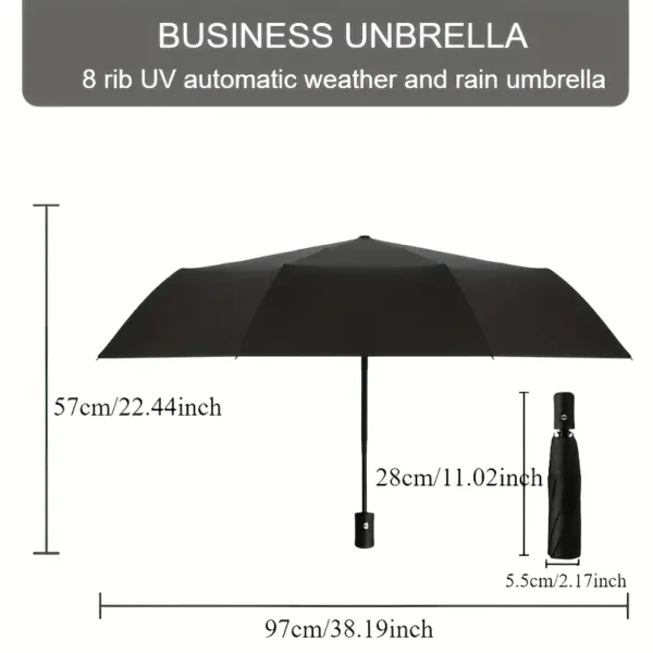 Automatic Folding Umbrella - Navy Blue
