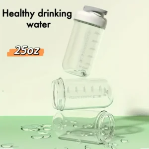 25oz PC Polycarbonate Portable Sports Nutrition Shaker Bottle - Grey