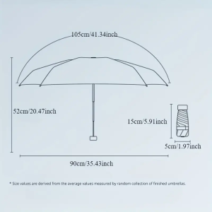 Stylish and lightweight mini golf umbrella with 6 ribs