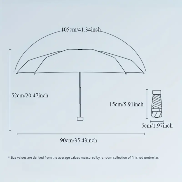 Stylish and lightweight mini golf umbrella with 6 ribs