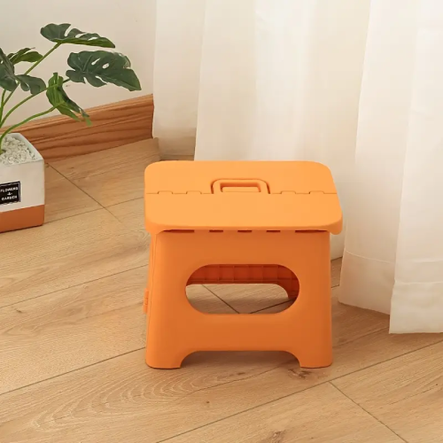 Yellow - Thickened Plastic Folding Stool